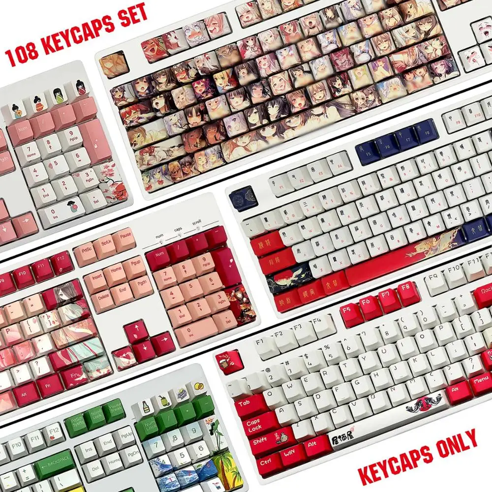 ahegao keycap set