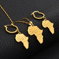 Anniyo African Map Jewelry sets Necklace Earrings for Women Girls Ethiopian Jewellery Nigeria Congo Ghana #132106S preview-5