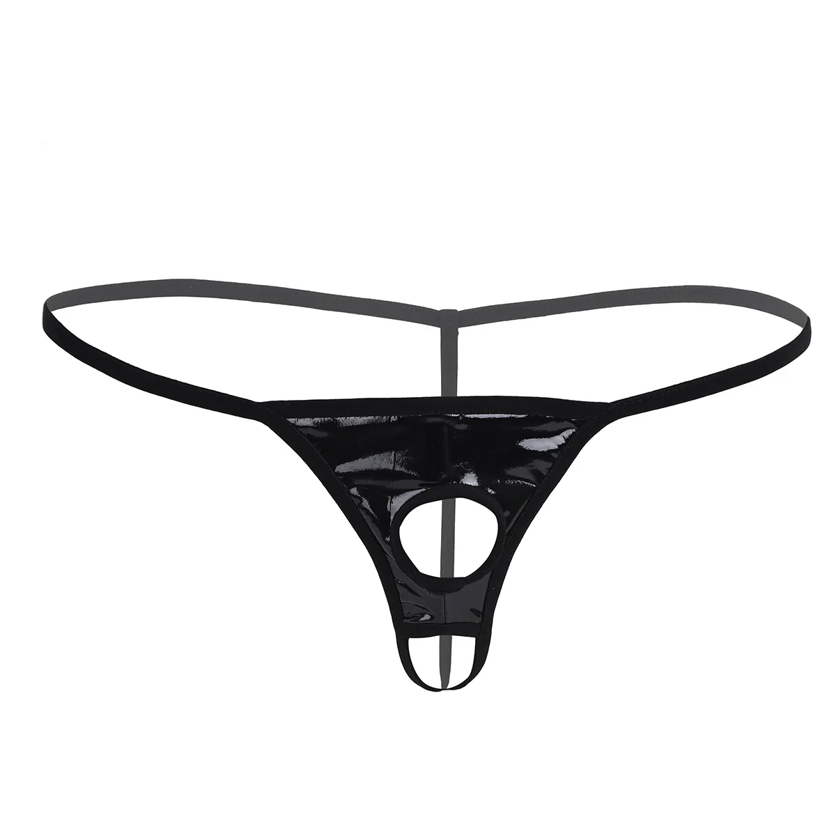 Αγορά Exotic | Men Lingerie Sex Underwear Patent Leather G-string Thong  Bikini Underwear Underpants with Penis Holes Hot Sexy Panties for Sex