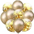 10PCS Metallic Color Birthday Wedding Party Latex Balloon Sequins Christmas Balloons decoration Baby Gold Party Decorations preview-5