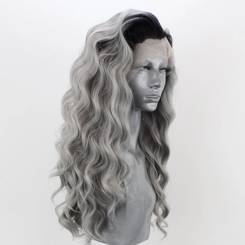 white and gray wig