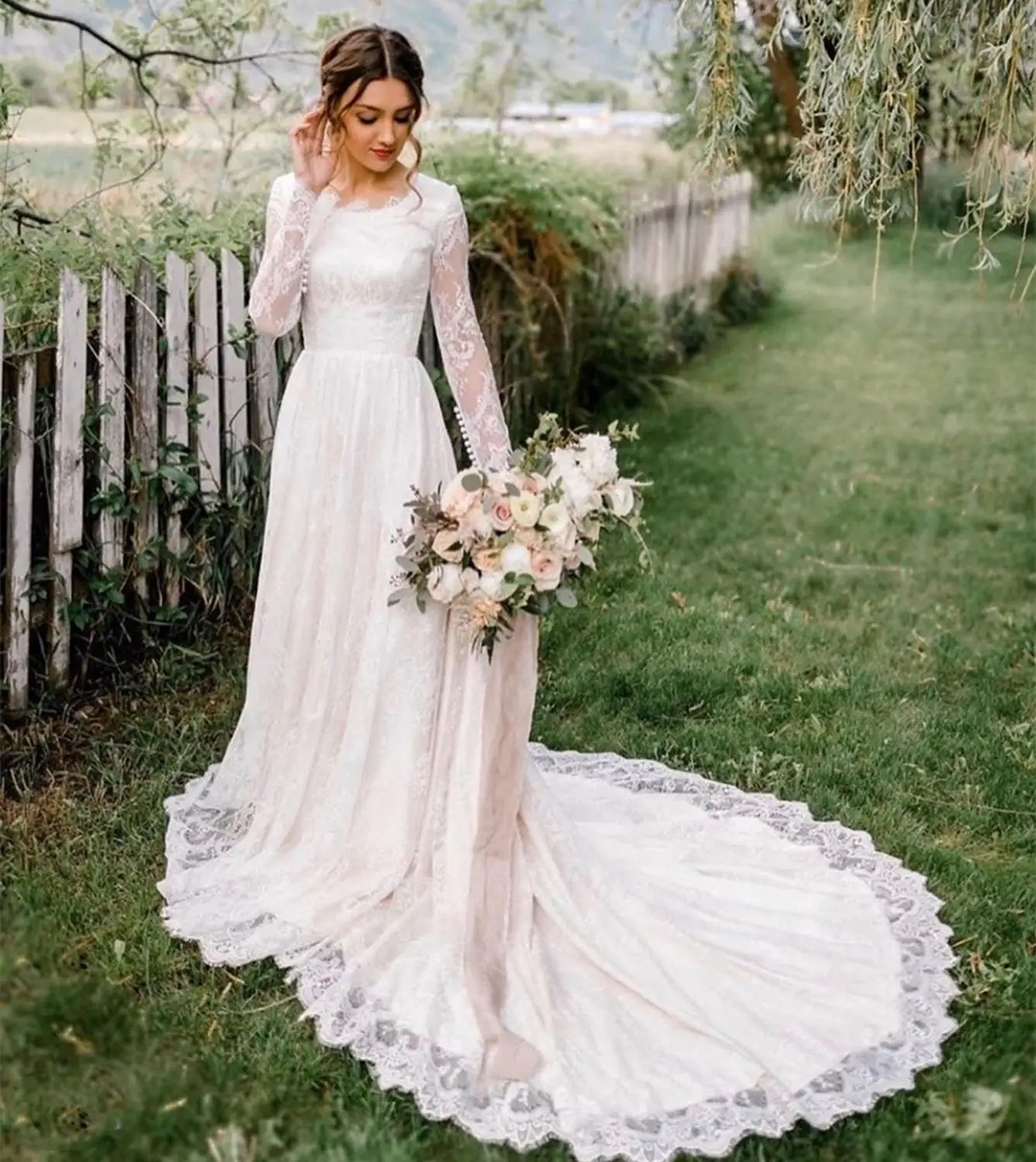 long sleeve wedding dresses 2021