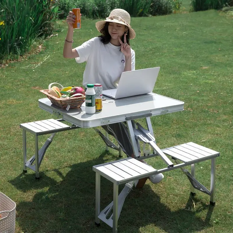 portable folding picnic table and chairs