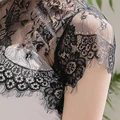 Women Lace Detachable Collar Embroidery Wrap Dress Neck Decor High-neck Ruffle Clothing Decoration Floral Ties Accessories preview-6