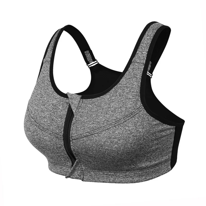 sport bra with zipper in front