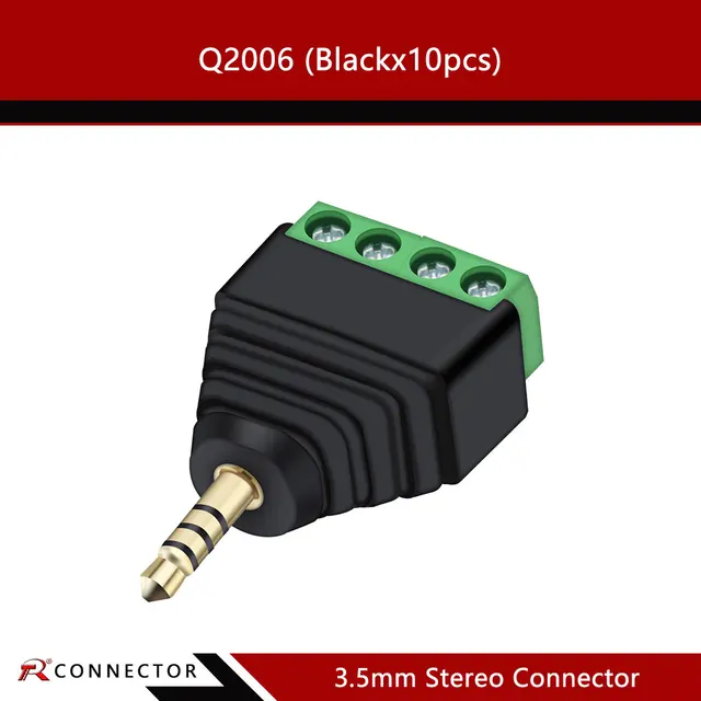 3.5mm 4 Pole Stereo TRRS Audio Video 