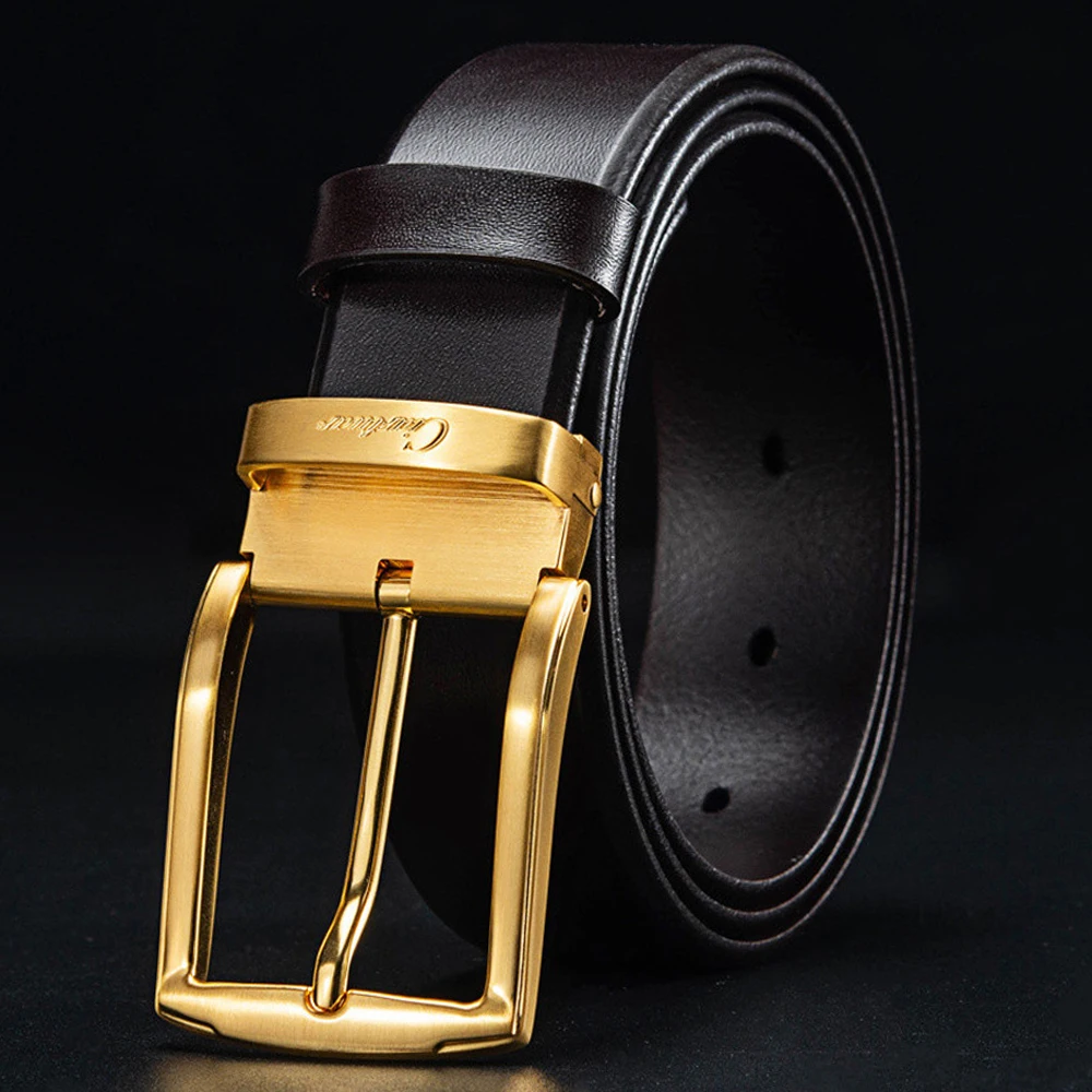 mens gold designer belts