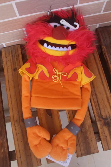 קנו בובות בעלי חיים plush  New The Muppets Show Kermit Frog Miss Piggy  Drummer Gonzo Plush Hand Puppet 40cm