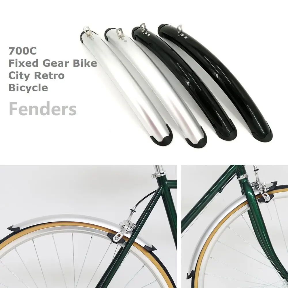 silver bicycle fenders