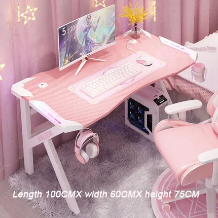 pink desk gaming