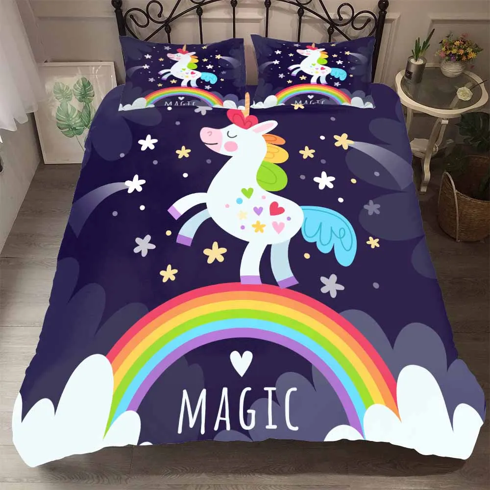 rainbow unicorn duvet cover