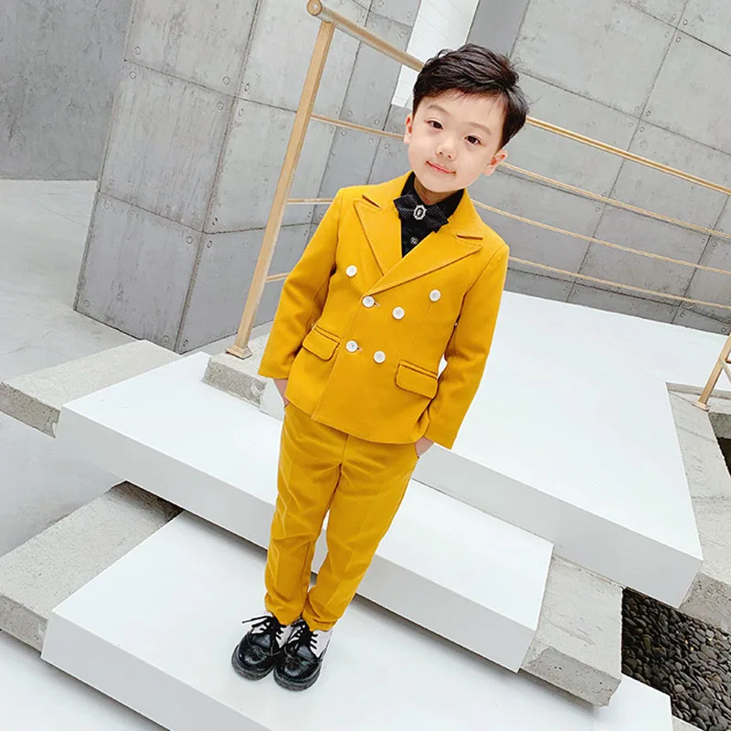 yellow blazer and pants set