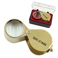 Metal Jewelry Magnifying Glass Jewelers Eye Tool Jewellery Folding Lovely Jewllery Magnifier Glasses 30X Magnification Metal preview-1