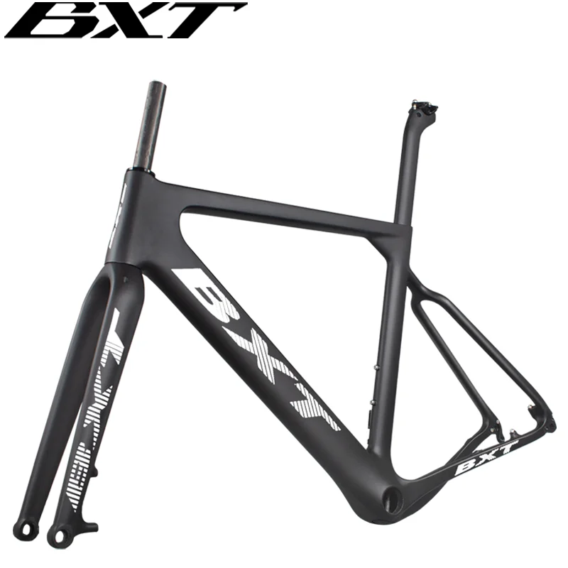 Acquistare Accessori per bicicletta | 2022 Carbon Gravel Bike Frame Thru  Axle 142mm disc cyclocross carbon frame Gravel 700C Carbon Bike Frame Di2  Gravel Frame Fork