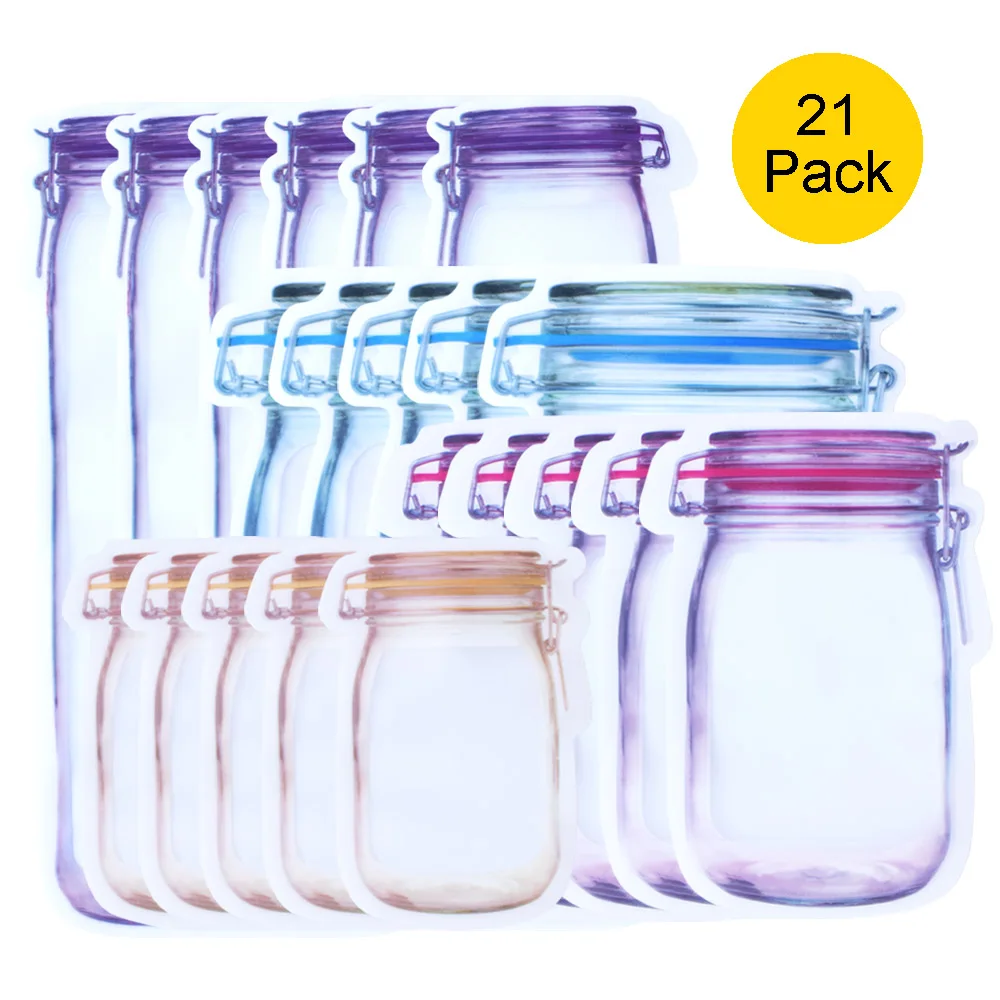 zipper jar reusable bags