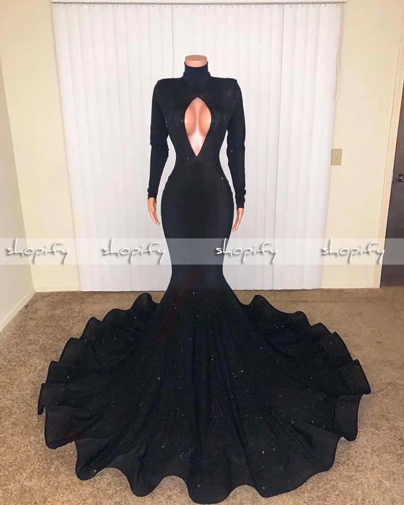 Sexy Long Prom Dresses 2022 High Neck 