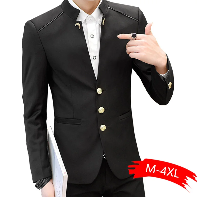 Blazer Men Formal Work Slim Blazer 