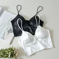 Fashion Women Lady Casual Tops Tube Chest Wrap Bandeau Underwear Black White Wrapped Chest Strap Chest Pad Underwear preview-2