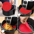 Air Fryer Liner Air Fryer Mat Food Grade Non-Stick Silicone Fryer Basket For 7.5~9-Inch Air Fryers Steamers Kitchen Accessories preview-6