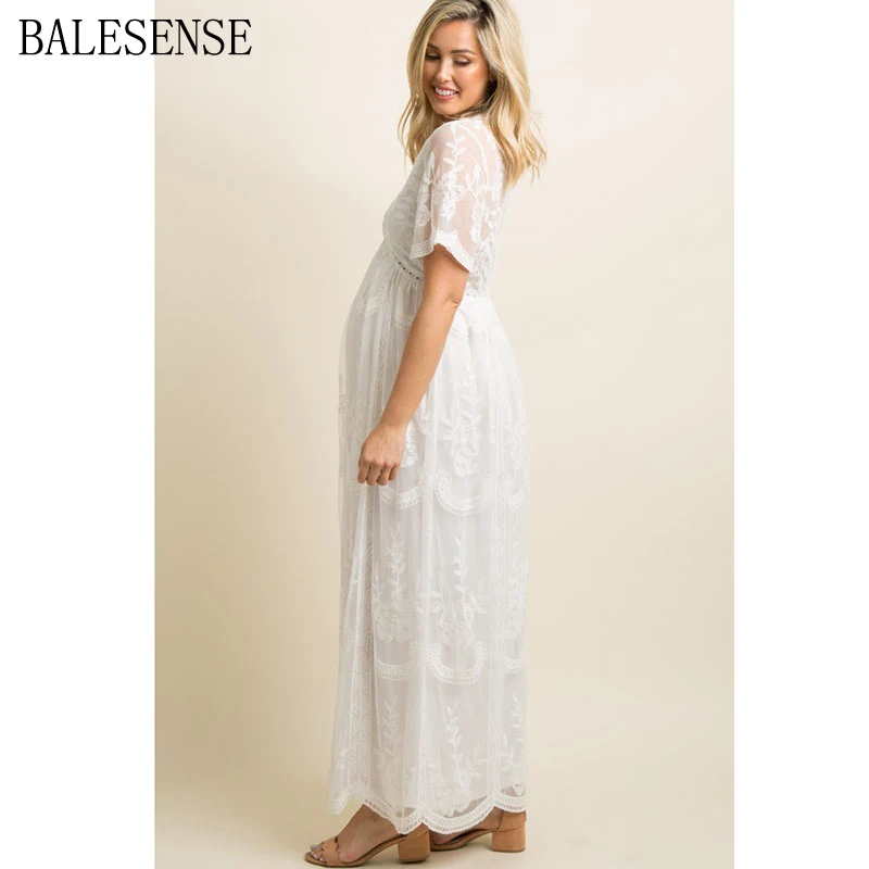 White Lace Maternity Dresses 