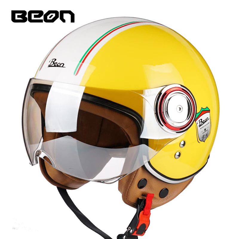 Capacete BEON 110B casco moto Open Face beon moto casco Jet Vintage Retro caschi  scooter certificazione ECE - AliExpress