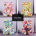 DIY Customized Artificial Flowers Rose Bear Multicolor Plastic Foam Teddy Valentines Day Gift Birthday Party Spring Decoration preview-2