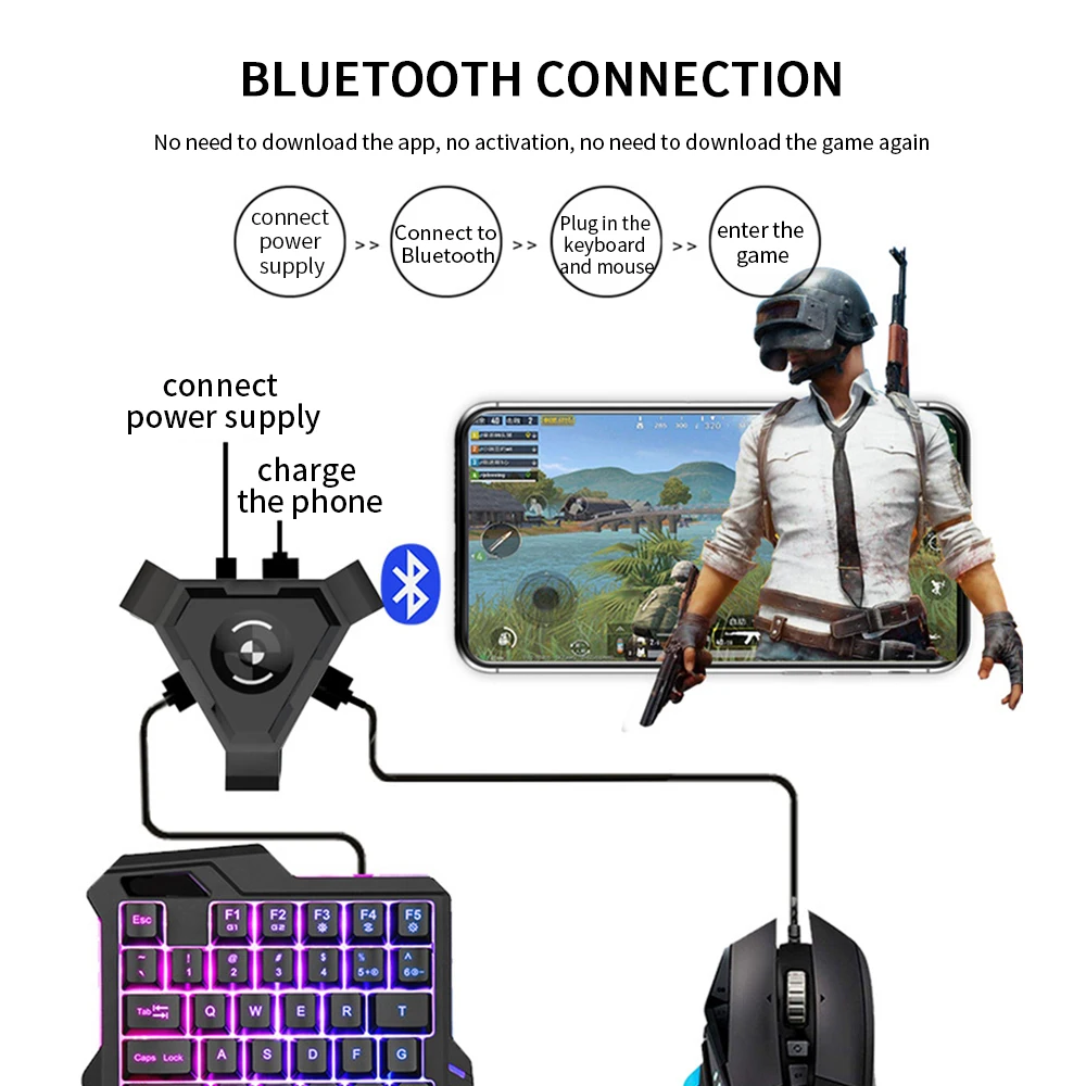 pubg mobile gamepad controller gaming keyboard mouse converter