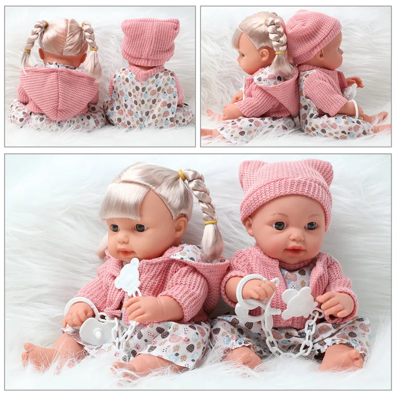 Acquistare Bambole E Accessori 12 Inch Realistic Sound Simulation Bebe Reborn Silicone Baby Doll 30 5cm Doll Clothes Pacifier Chain Set Education For Toys Kids