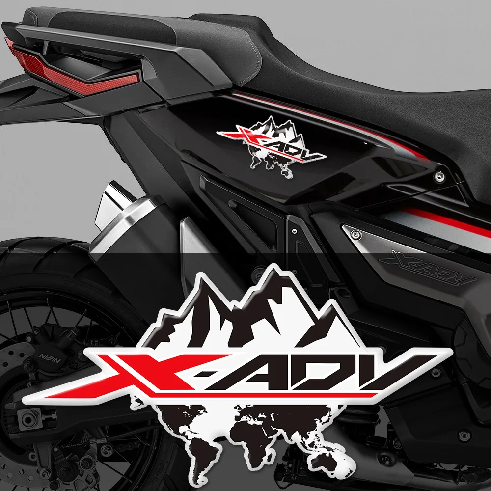 קנו חלקי חילוף לאופנועים  Motorcycle X ADV For HONDA XADV 750 X-adv X-ADV  750 3D Logo Side Panel Stickers Tank Pad Fuel Protector Fairing Emblem  sticker