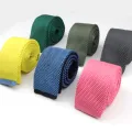 Fashion Men's Colourful Tie Knit Knitted Ties Necktie Solid Color Narrow Slim Skinny Woven Plain Cravate Narrow Neckties preview-2