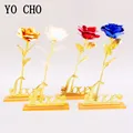 24K Plated Gold Rose Flower Artificial Flower 24K Foil Rose Galaxy Box Birthday Valentine's Day New Year Creative Gift Roses preview-5