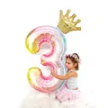 32inch Rainbow number Foil Balloons air Balloon birthday party decorations kids Rose gold pink silver blue 0-9 Digit ball