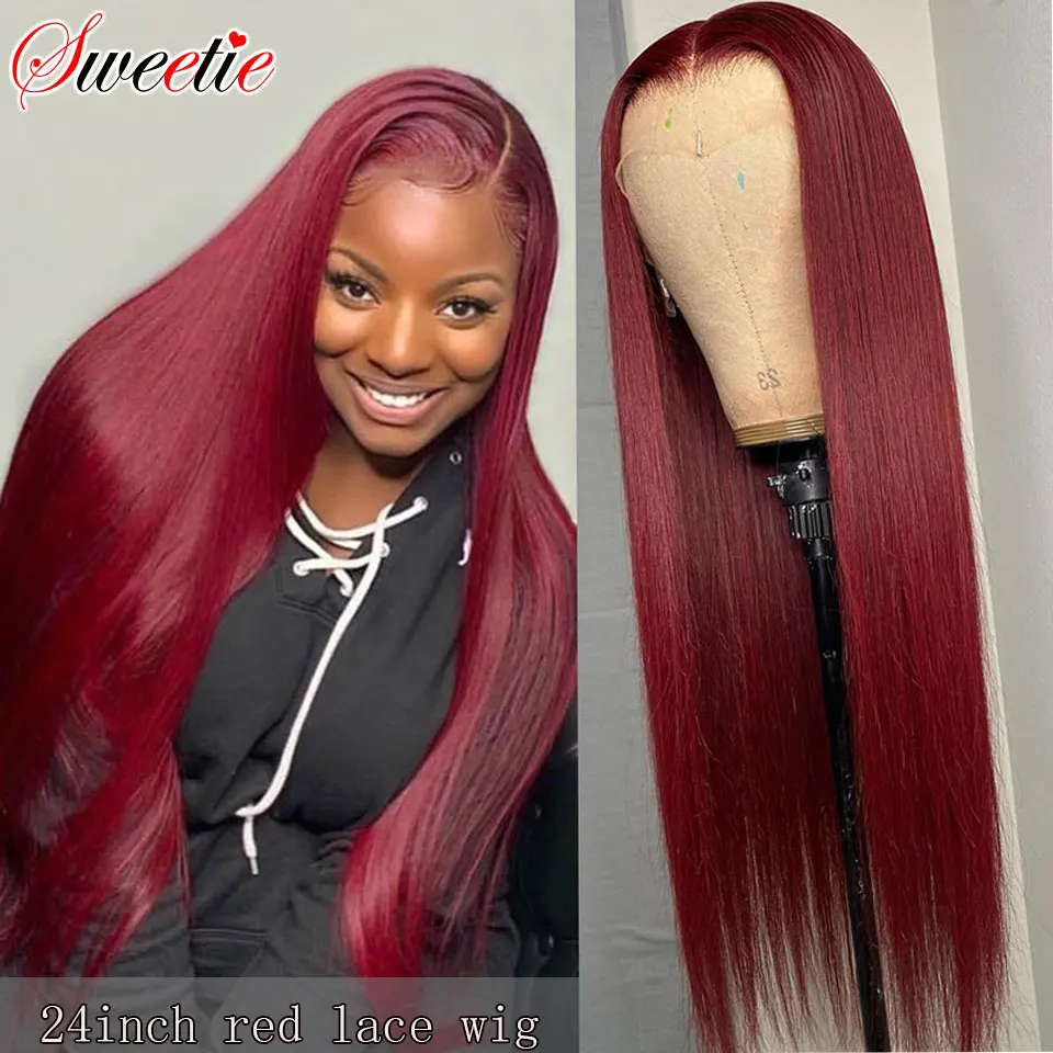 burgundy wig human hair