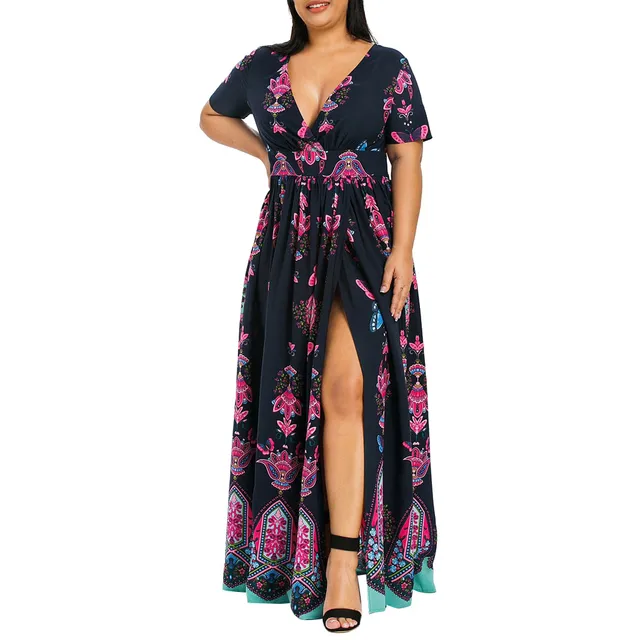 V-Neck Fashion Dress 