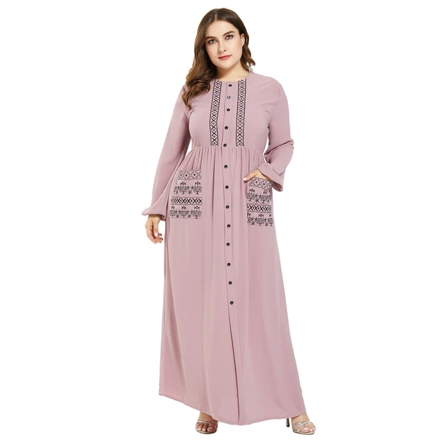 Abaya Islamic Maxi Long Sleeve Dress 