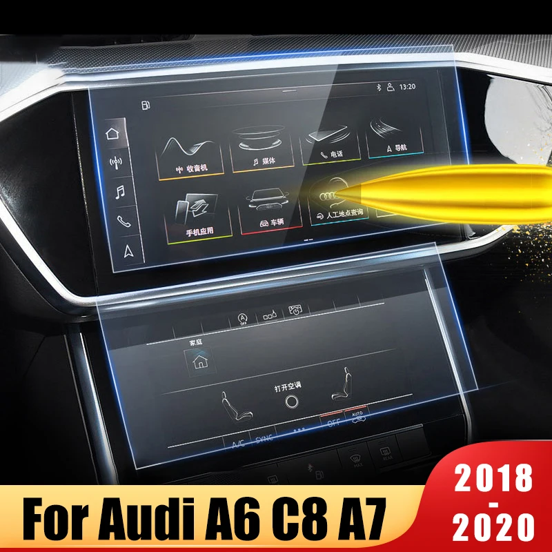 Αγορά Αξεσουάρ εσωτερικού χώρου  For Audi A6 C8 A7 2018 2019 2020 Glass  Car Navigation Screen Protective Film Radio GPS LCD Dash Board Screen Guard  Accessories