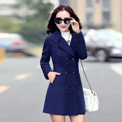 size Coat Women's Wool Coats Long Tops