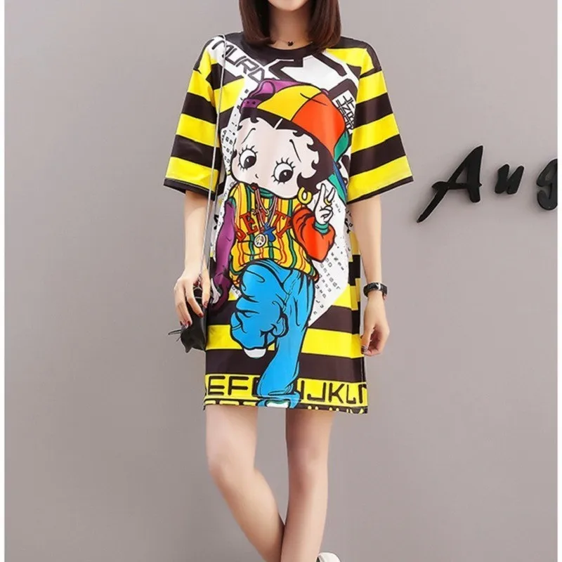 cartoon print t shirt dress