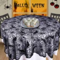 Halloween Tablecloth Table Runner Table Flag Decoration Lace Knitted Spider Web Fireplace Mantle Home Kitchen Party Supply preview-3
