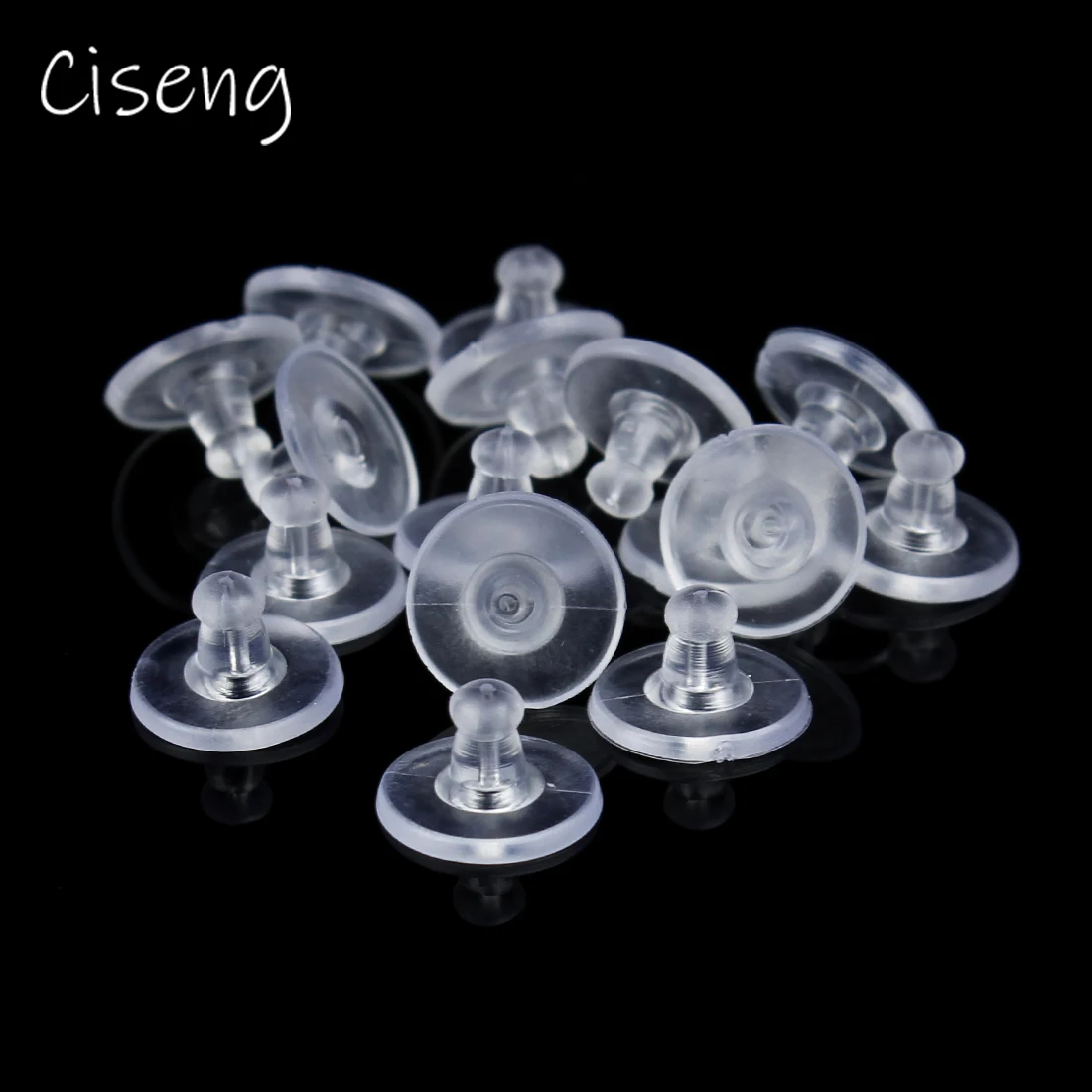 200pcs/lot Rubber Earring Back Silicone Round Ear Plug Blocked