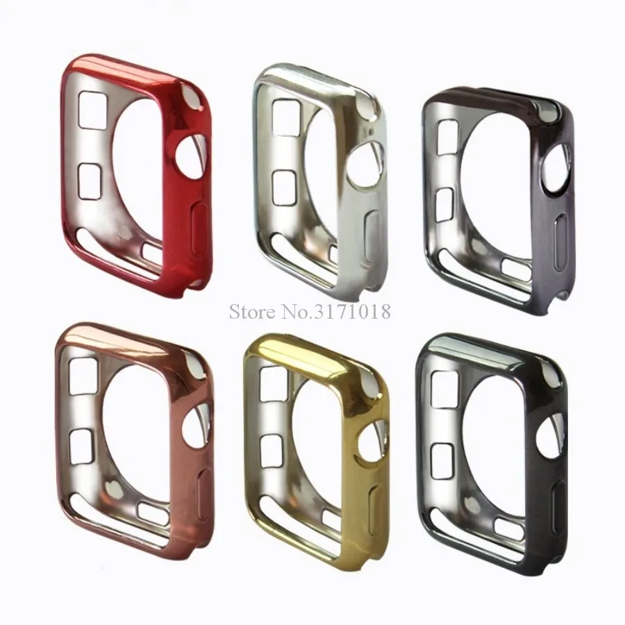 Soft TPU Case For Apple Watch Case 38mm 42mm Cover for iWatch 40mm 44mm Series 7 5 4 3 2 1 Protective Cover Case Perfect Bumper-animated-img
