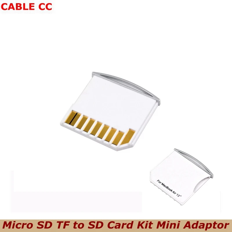 Retina White CY Micro SD TF to SD Card Kit Mini Adaptor for Extra Storage Macbook Air Pro 
