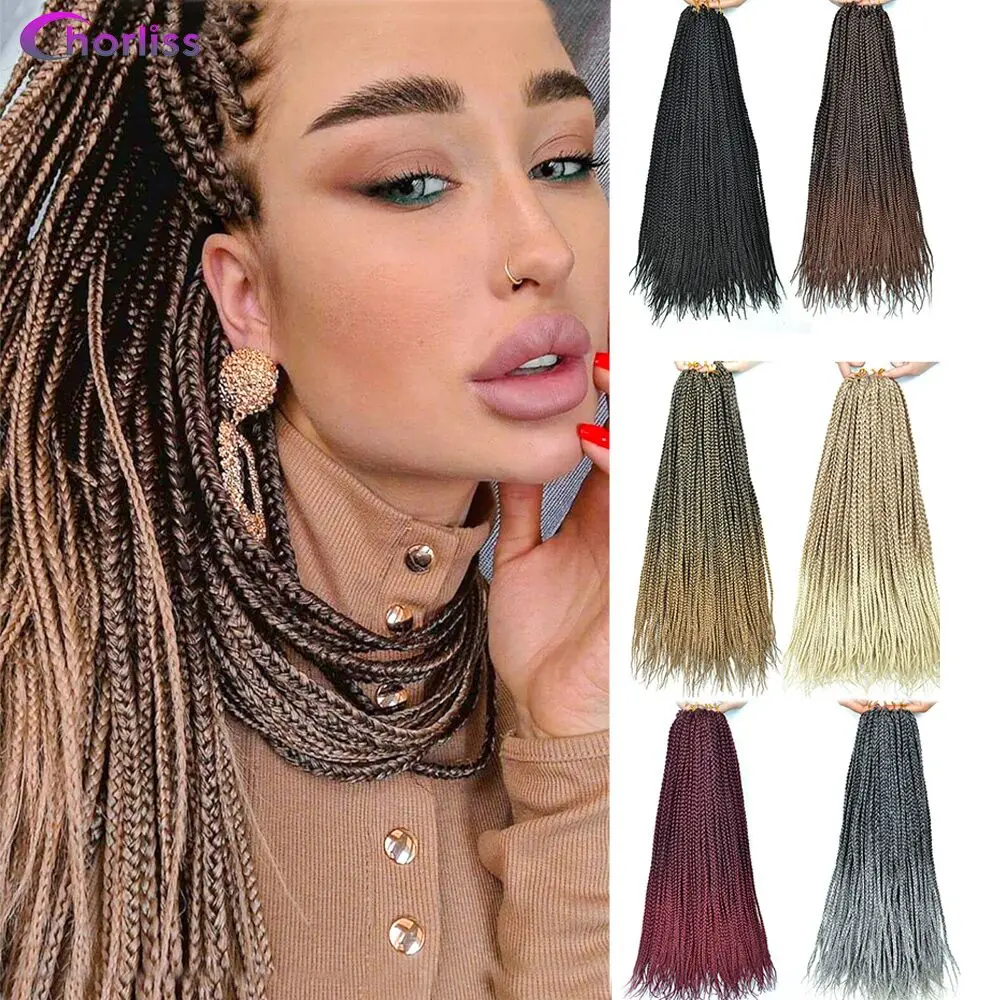 Tomo Synthetic Crochet Hair Box Braids 22roots Colored Braiding