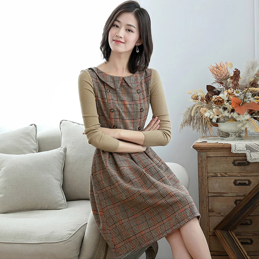 long woolen dress for women