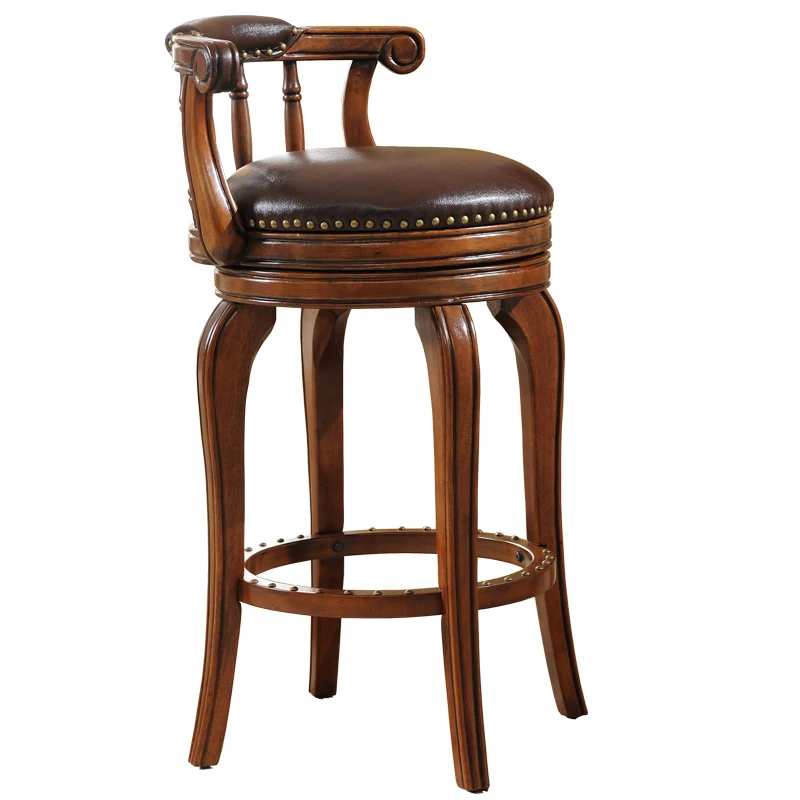 wooden bar stools leather seats