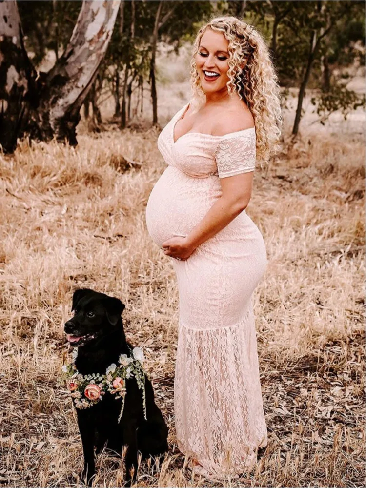 Maternity Mermaid Dresses Lace Short 