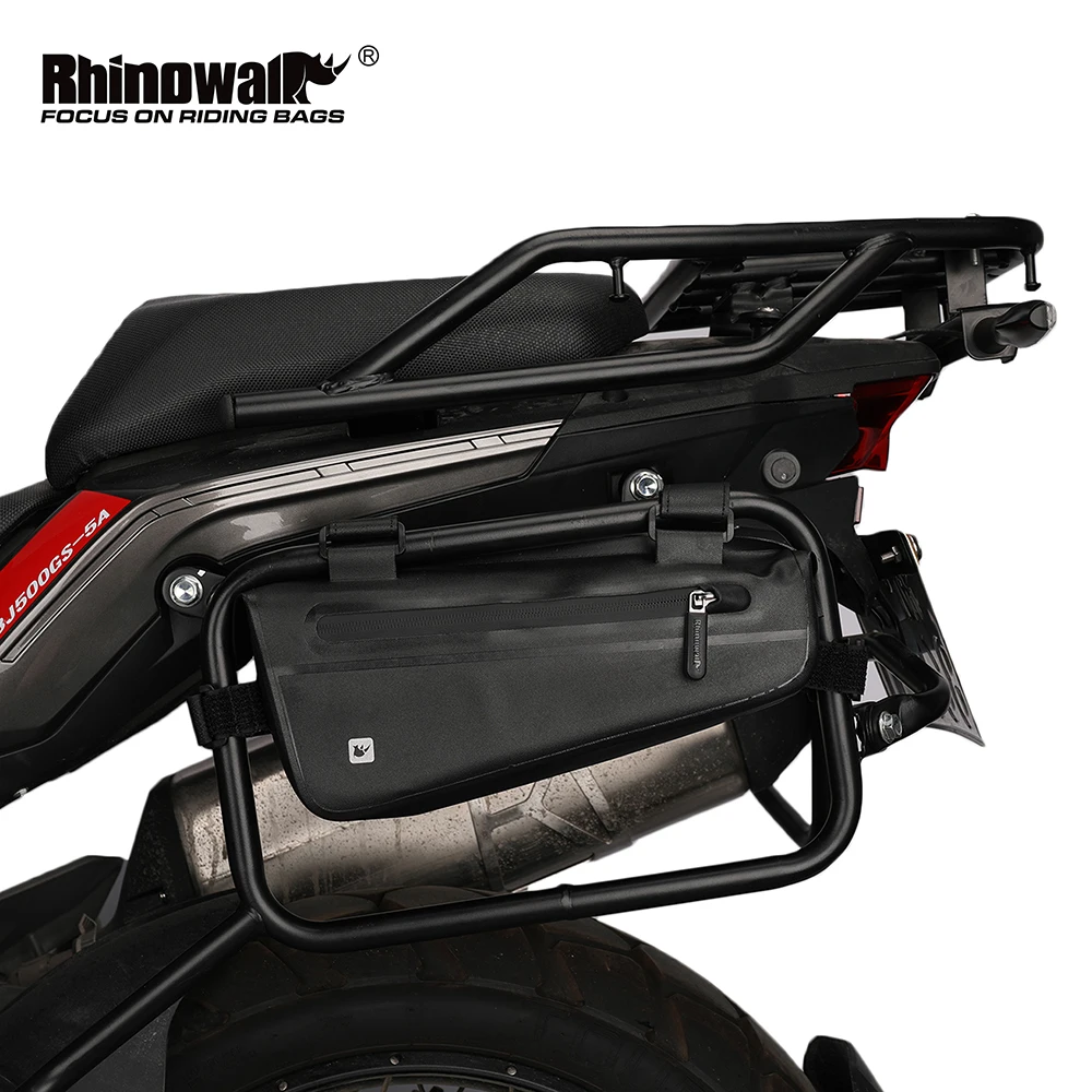 Rhinowalk Motorcycle Bag Waterproof 2.2L 2.8L Storage Bag Bumper Repair Tool Placement Bag Bike Handlebar Moto Back Seat Bag-animated-img