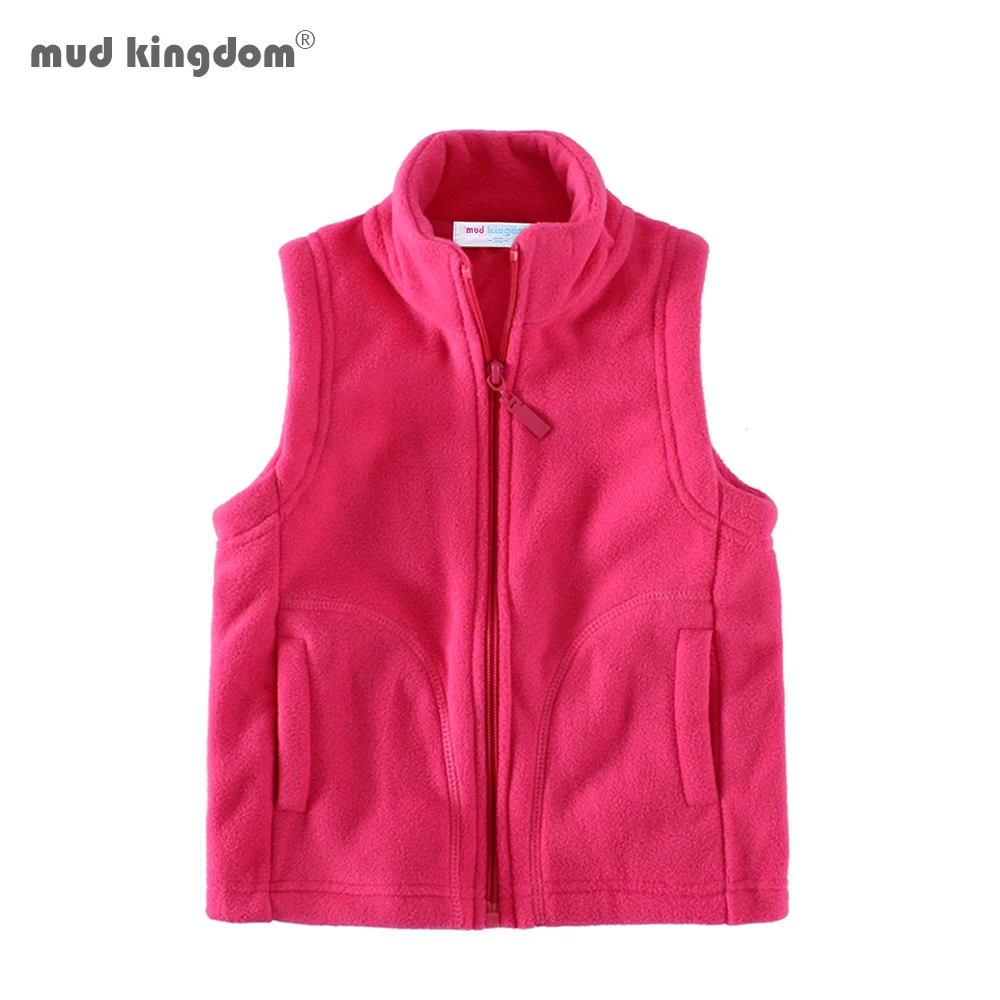 red fleece vest