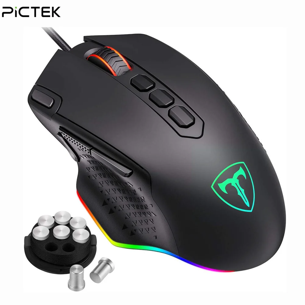 wired gaming mouse with side buttons