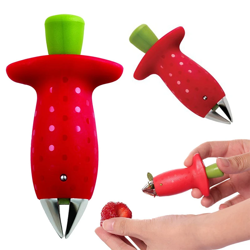 Strawberry Slicer Cutter Strawberry Corer Strawberry Huller Fruit Leaf Stem  Remover Salad Cake Tools Kitchen Gadget Accessories